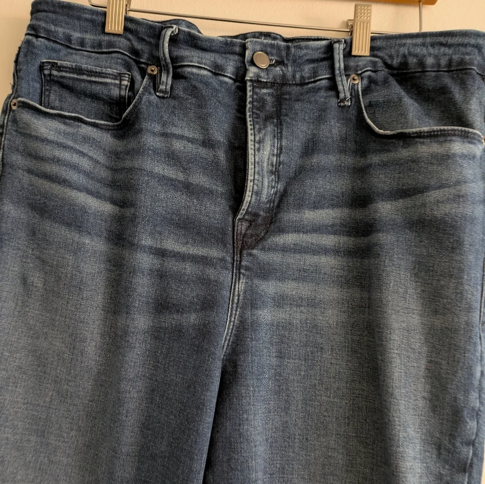 Good American Good Legs Cigarette Blue Jeans Size 18 - Picture 3 of 12